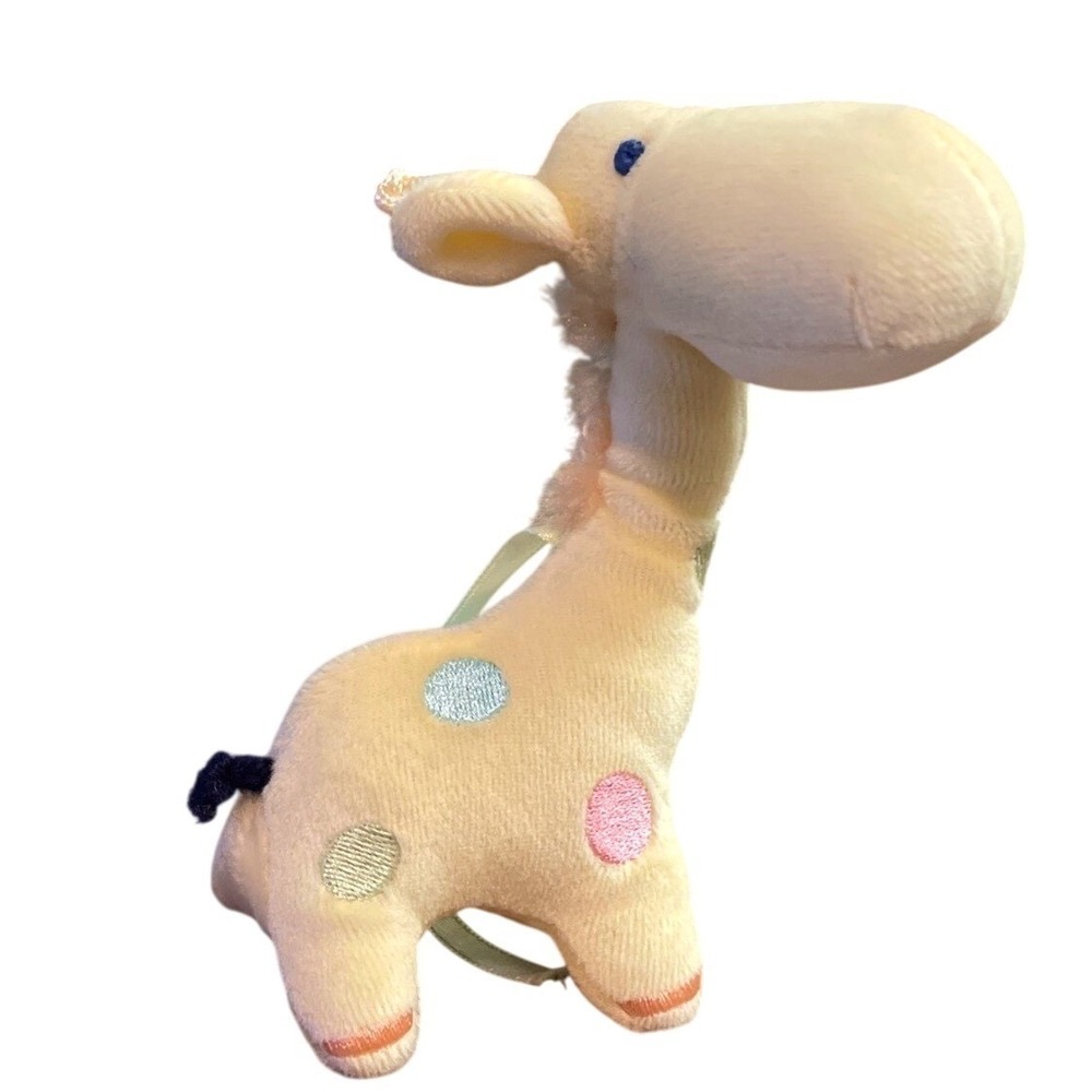 Carters Just One Year Yellow Giraffe Plush Baby Lovey Crib Toy Mini 4.5"
